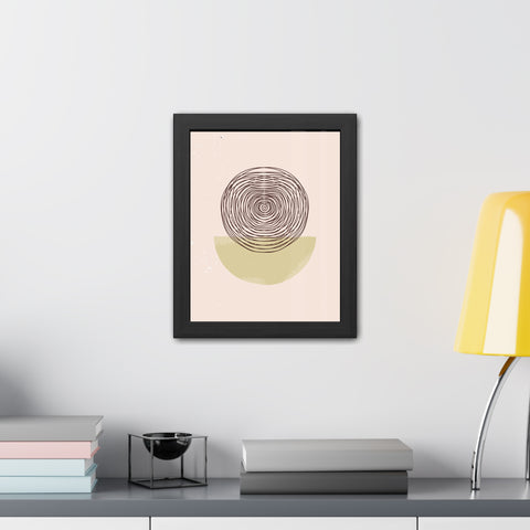 Blend 3 - Minimalist Framed Poster - Abstract Circular Design for Modern Decor
