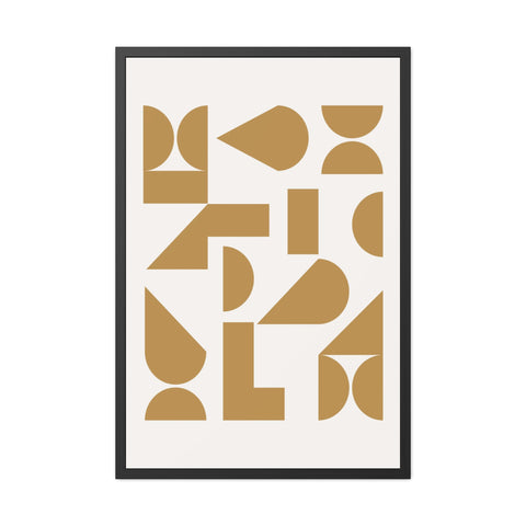 Crown 4 - Modern Geometric Framed Poster - Minimalist Art for Home Decor