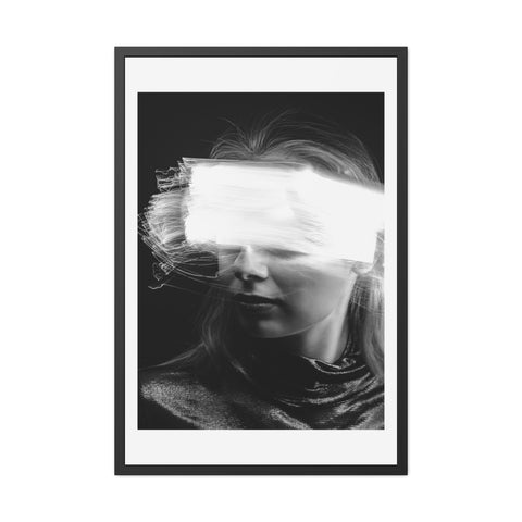 Flash of light - Portrait - Abstract Framed Poster - Modern Wall Art for Creative Spaces