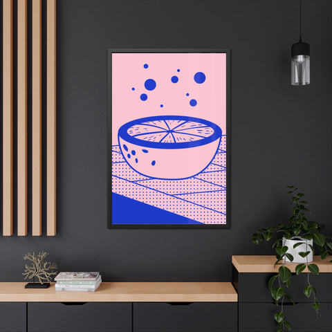 When life gives you lemons 7 - Modern Framed Poster - Vibrant Fruit Bowl Artwork for Home Decor