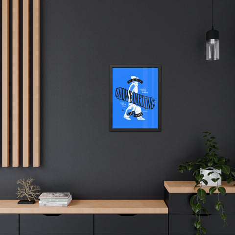 Gone Snowboarding Framed Poster - Fun Winter Decor for Ski Lovers