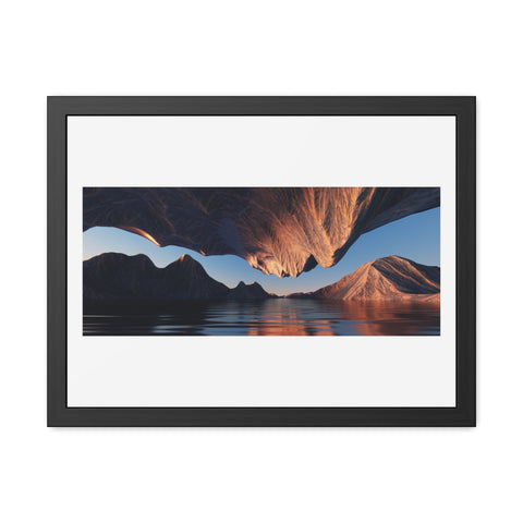 Rock Formation 3 - Stunning Landscape Framed Poster | Abstract Mountain Reflection Wall Art