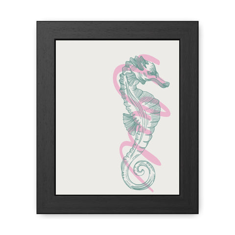 Marine Life 4 - Elegant Seahorse Framed Poster - Coastal Home Decor