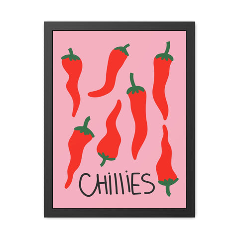 Spicy Chillies Framed Poster - Vibrant Kitchen Wall Art