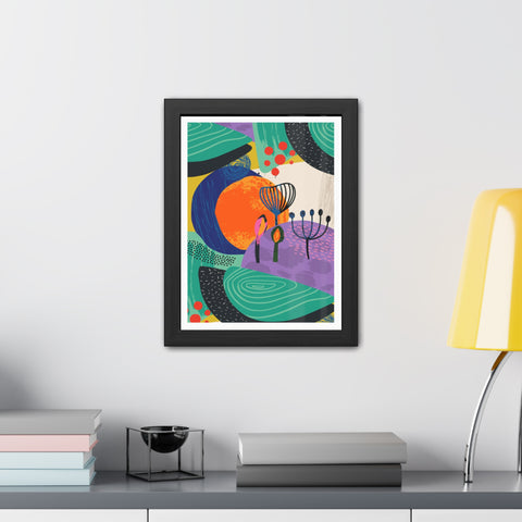 Ericsson 3 - Abstract Framed Poster - Colorful Contemporary Wall Art