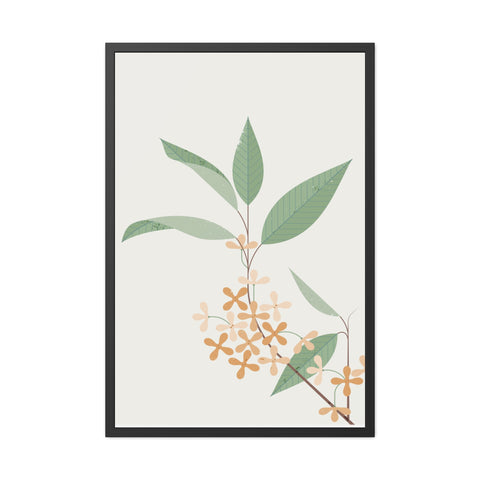 Botanical Gradual 2 - Framed Poster - Elegant Floral Wall Art