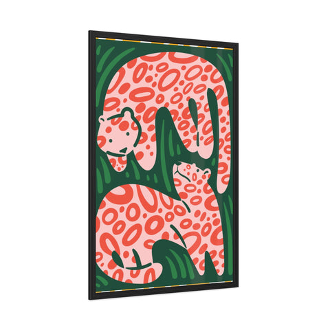 Amazon 2 - Stylish Framed Poster – Vibrant Jungle Theme with Leopard Design