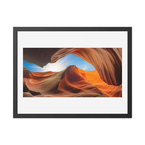 Rock Formation 2 - Desert Landscape Framed Poster - Stunning Canyon Art Decor for Home