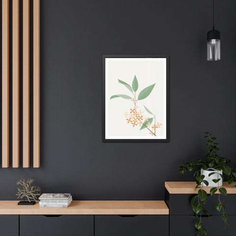 Botanical Gradual 2 - Framed Poster - Elegant Floral Wall Art