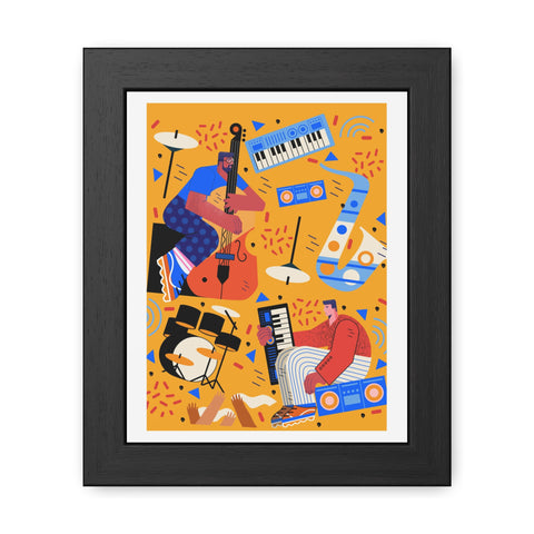 Musicana 4 - Vibrant Music-Themed Framed Posters - Perfect for Home Decor & Gift