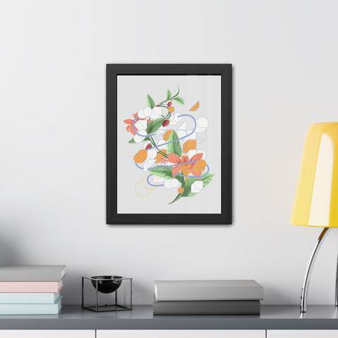 Lavish 3 - Floral Abstract Framed Poster - Modern Art for Home Decor