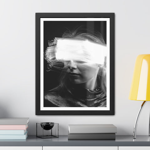Flash of light - Portrait - Abstract Framed Poster - Modern Wall Art for Creative Spaces