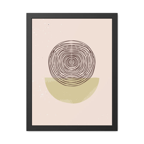 Blend 3 - Minimalist Framed Poster - Abstract Circular Design for Modern Decor