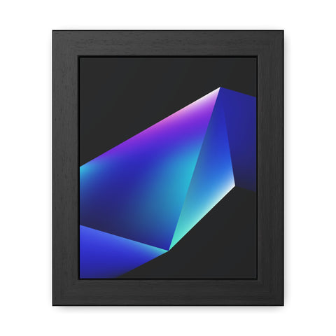 Omega 4 - Modern Geometric Framed Poster - Abstract Art for Stylish Home Decor