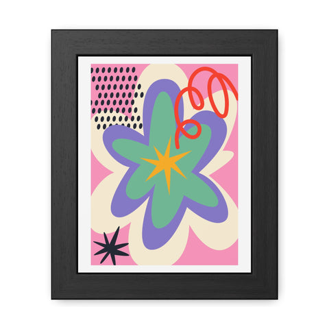 Kurian 6 - Vibrant Floral Framed Poster - Colorful Wall Art for Home Decor