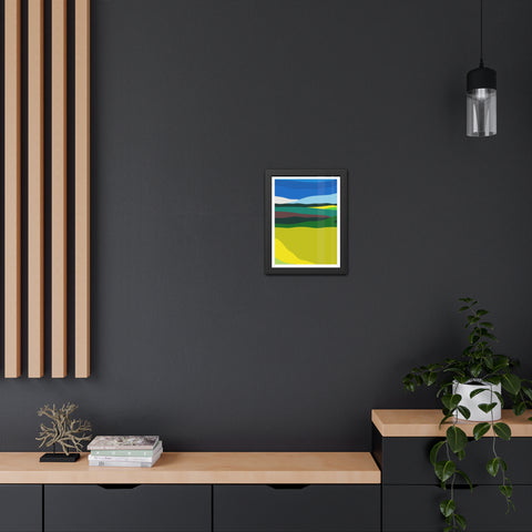 Scapes 4 - Abstract Landscape Framed Poster - Vibrant Nature Art for Home Decor