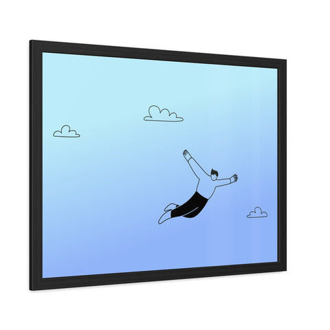 Falling for you - Dreamy Freedom Framed Poster - Inspirational Art for Home Decor