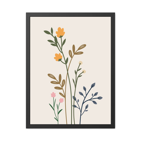 Floral Growth 2 - Botanical Framed Poster - Elegant Floral Wall Art for Home Decor