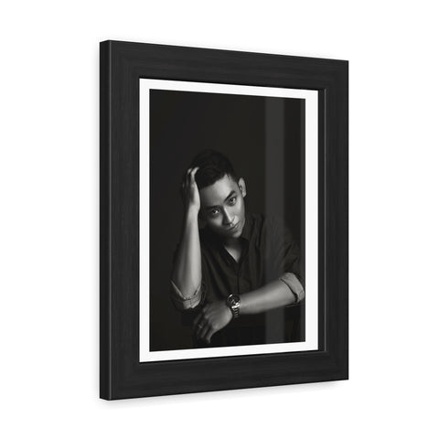 Male Portrait 2 - Modern Black Framed Poster - Stylish Wall Art for Home Decor