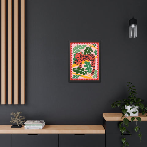 Amazon 1 - Tropical Tiger Framed Poster - Colorful Wall Art for Jungle Lovers