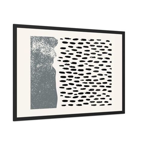 Ink Stamp 6 - Modern Abstract Framed Poster - Minimalist Wall Art for Home Decor