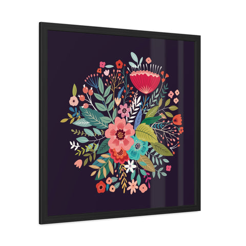 Floral Bouquet - Vibrant Floral Framed Poster - Home Décor for Nature Lovers