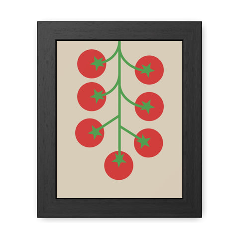 Tomato Vine Framed Poster - Minimalist Wall Art for Kitchen Decor
