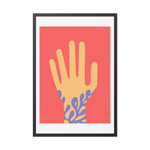 Stratica 2 - Vibrant Hand Art Framed Poster - Modern Decor for Home & Office