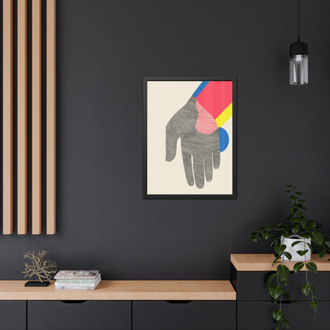 Cristobal 3 - Modern Art Framed Poster - Abstract Hand Design for Stylish Home Décor