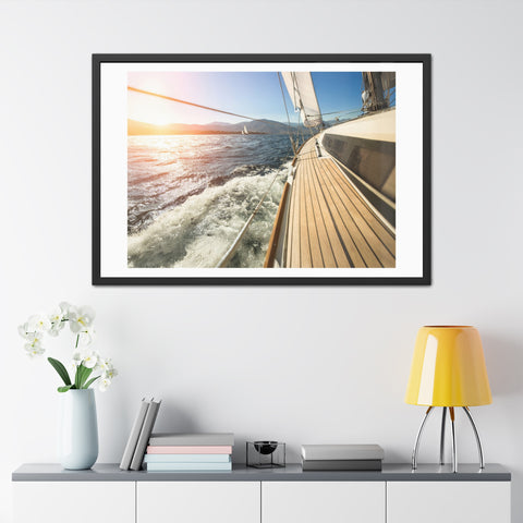 Sailing - Framed Poster - Nautical Wall Art for Beach Lovers & Boaters