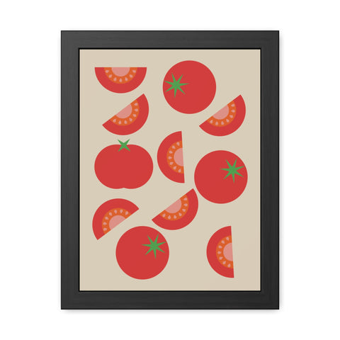 Tomatos off the vine - Framed Poster - Vibrant Wall Art for Kitchen Decor
