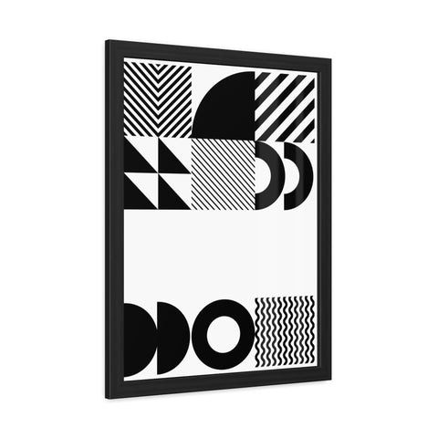 Modern Geometric Framed Posters - Minimalist Black & White Wall Art
