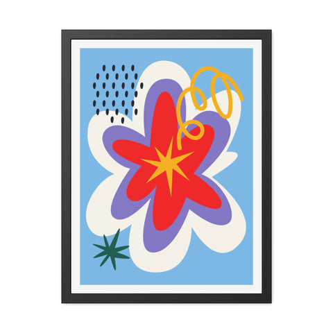 Natural Formation 9 - Vibrant Abstract Flower Framed Poster – Modern Wall Art for Home Decor