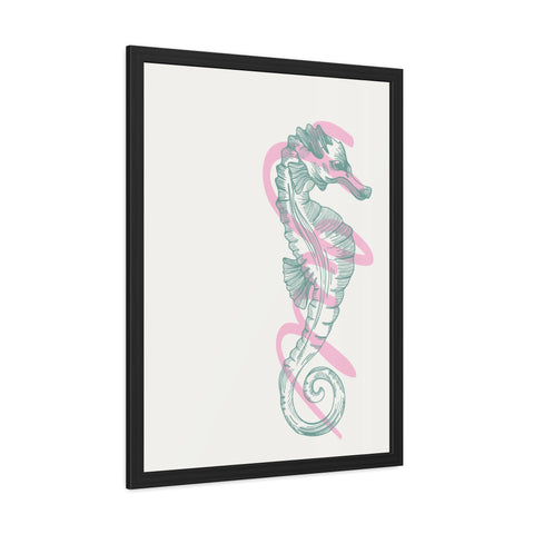 Marine Life 4 - Elegant Seahorse Framed Poster - Coastal Home Decor