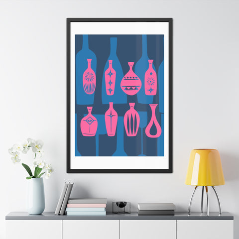 Wine Country 4 - Vibrant Bottles Framed Poster - Modern Art Home Decor