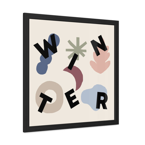 Seasons - Modern Winter Framed Poster - Minimalist Home Decor