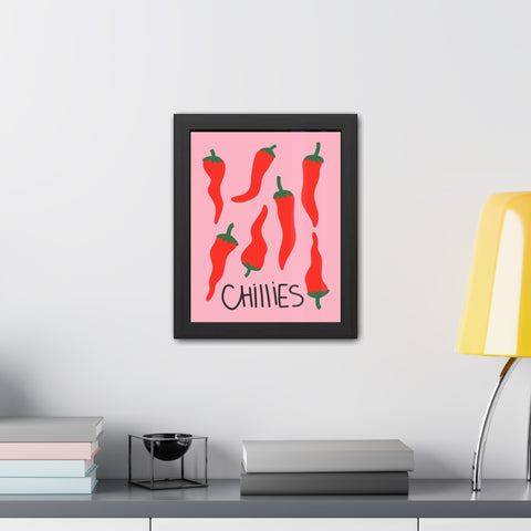 Spicy Chillies Framed Poster - Vibrant Kitchen Wall Art