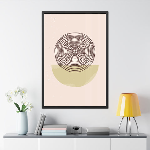 Blend 3 - Minimalist Framed Poster - Abstract Circular Design for Modern Decor