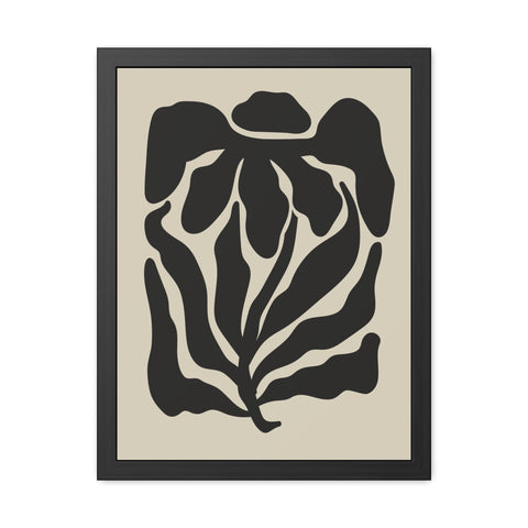 Boho Floral 3 - Abstract Leaf Framed Poster | Modern Wall Art Decor for Nature Lovers