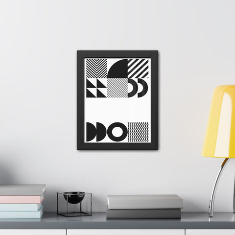 Modern Geometric Framed Posters - Minimalist Black & White Wall Art