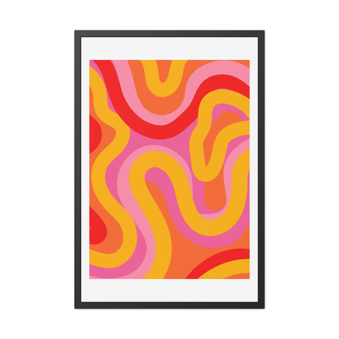 Natural Formation 5 - Vibrant Abstract Framed Poster - Funky Wall Art for Home Decor
