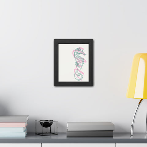 Marine Life 4 - Elegant Seahorse Framed Poster - Coastal Home Decor