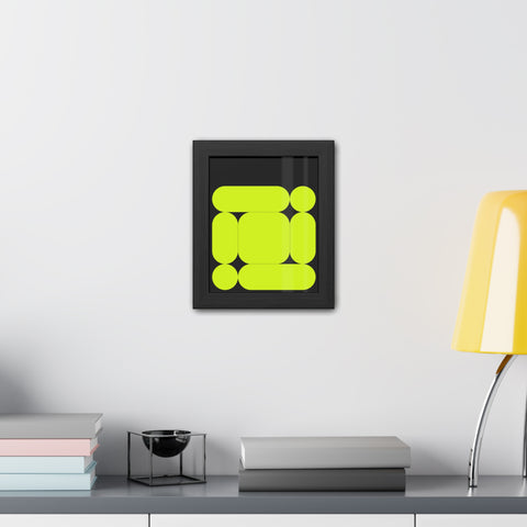 Modernica 3 - Modern Abstract Framed Poster - Vibrant Geometric Wall Art