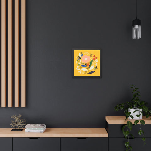 Bloom 1 - Bright Floral Framed Poster - Cheerful Wall Art for Home Decor