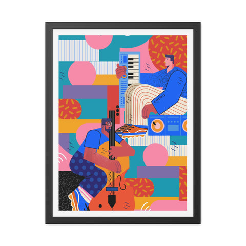 Musicana 1 - Vibrant Musical Framed Posters - Colorful Wall Art for Music Lovers