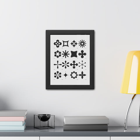 Gridlock 1 - Modern Geometric Framed Poster Art - Stylish Decor for Home and Office