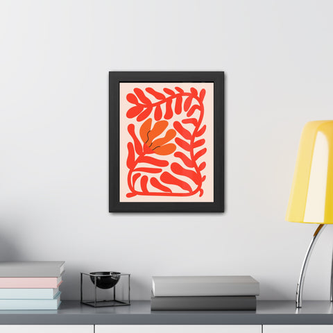 Marinda 9 - Vibrant Floral Framed Poster | Modern Home Decor | Abstract Art for Living Room