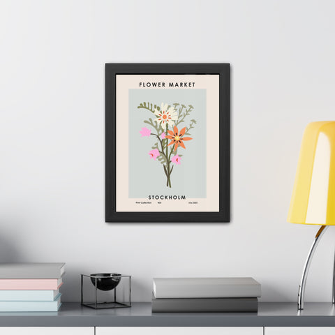 Flower Market - Stockholm - Botanical Framed Poster - Flower Market Stockholm Art Print