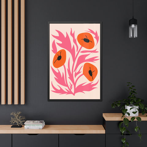 Marinda 3 - Vibrant Floral Framed Poster - Modern Art Print for Home Decor