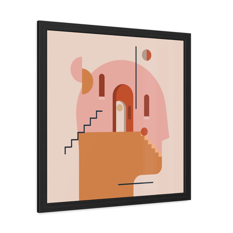 Homehead - Modern Abstract Framed Poster - Minimalist Wall Art for Home Decor